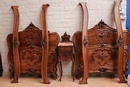 Louis XV style Twin beds and matching end table in Walnut, France 19th century