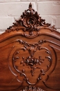 Louis XV style Twin beds and matching end table in Walnut, France 19th century