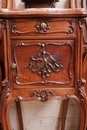 Louis XV style Twin beds and matching end table in Walnut, France 19th century