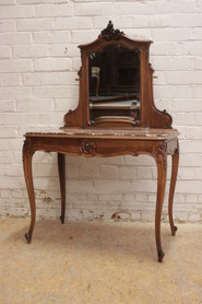 Louis XV Vanity in walnut 