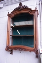 Louis XV style Wall display cabinet in Walnut, France 19th century