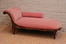 Louis XV style Long chair in Walnut, France 19th century