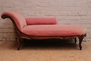 Louis XV style Long chair in Walnut, France 19th century