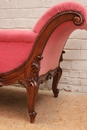 Louis XV style Long chair in Walnut, France 19th century