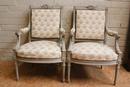 Louis XVI style Arm chairs in paint wood, France 1900