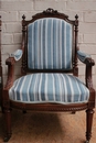 Louis XVI style Arm chairs and chairs in rosewood, France 19th century