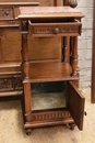 Louis XVI style Bed and end table in Walnut, France 19th century