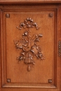 Louis XVI style Cabinet in oak and marble, France 19th century
