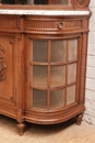 Louis XVI style Cabinet in oak and marble, France 19th century