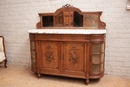 Louis XVI style Cabinet in oak and marble, France 19th century