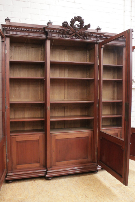 Louis Xvi Bookcase In Solid Mahogany Bookcases Houtroos