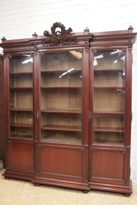 Louis Xvi Bookcase In Solid Mahogany Bookcases Houtroos