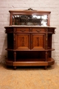 Louis XVI style Cabinet and server in mahogany bronze marble, France 19th century