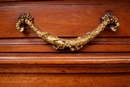 Louis XVI style Cabinet and server in mahogany bronze marble, France 19th century