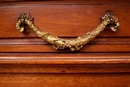 Louis XVI style Cabinet and server in mahogany bronze marble, France 19th century