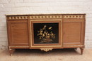 Louis XVI style Cabinet in mahogany bronze marble, France 1920