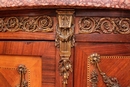 Louis XVI style Cabinet in mahogany & bronze, France 19th century