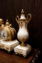 Louis XVI style Clock set in bronze and marble, France 19th century