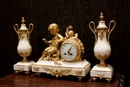 Louis XVI style Clock set in bronze and marble, France 19th century