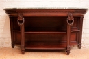 Louis XVI style Console in mahogany  and marble, France 19th century