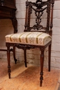 Louis XVI style Desk and chair in Walnut, France 19th century