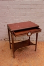 Louis XVI style Desk/center table in mahogany bronze marble wedgewood, France 19th century