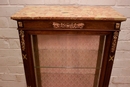 Louis XVI style Display cabinet in mahogany bronze marble, France