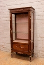 Louis XVI style Display cabinet in mahogany bronze marble, France