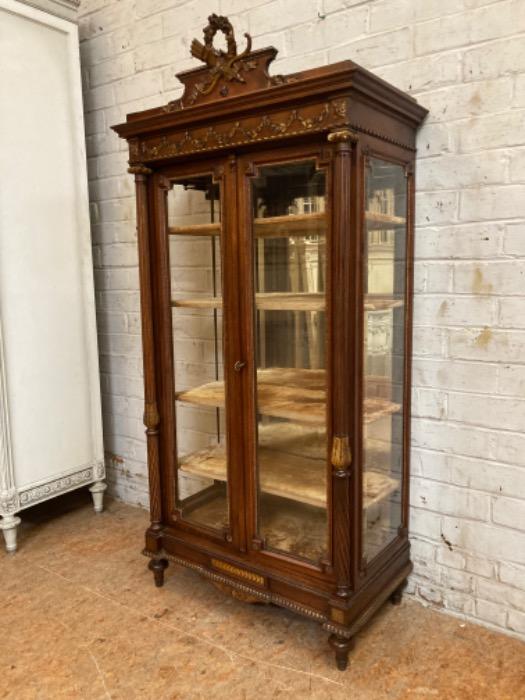 Louis XVI display cabinet in walnut 