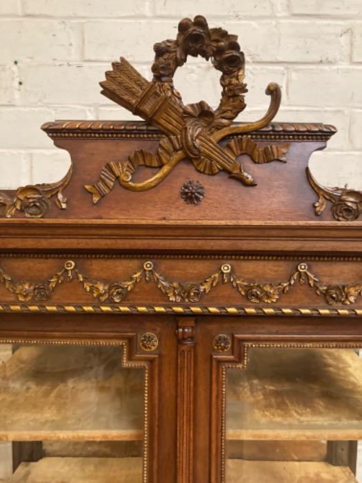 Louis XVI display cabinet in walnut 