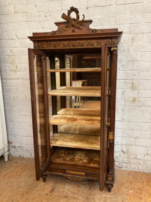 Louis XVI display cabinet in walnut 