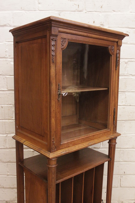 Louis XVI display cabinet in walnut