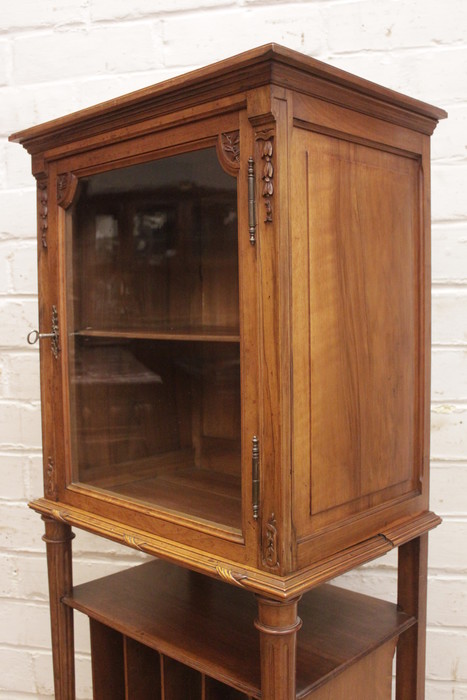 Louis XVI display cabinet in walnut