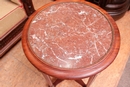 Louis XVI style Flower table in mahogany bronze and marble, France 1900