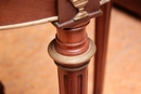 Louis XVI style Flower table in mahogany bronze and marble, France 1900