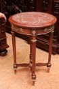 Louis XVI style Flower table in mahogany bronze and marble, France 1900