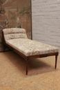 Louis XVI style Long chair in Walnut, France 1900