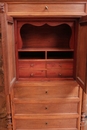 Louis XVI style Secretary desk in walnut and marble, France 19th century