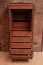 Louis XVI style Secretary desk in walnut and marble, France 19th century