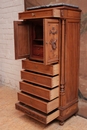 Louis XVI style Secretary desk in walnut and marble, France 19th century