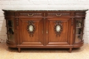 Louis XVI style Sideboard in mahogan marble wedgewood, France 1900