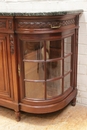 Louis XVI style Sideboard in mahogan marble wedgewood, France 1900