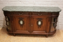 Louis XVI style Sideboard in mahogan marble wedgewood, France 1900