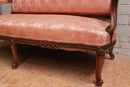 Louis XVI style Sofa set in Walnut, France 19th century