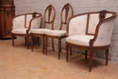 Louis XVI style Sofa set in Walnut, France 1900