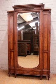 Louis XVI style armoire mahogany and bronze