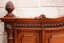 Louis XVI style Bed + nightstand in mahogany, France 1900