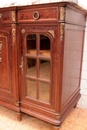 Louis XVI style Cabinet and server in mahogany bronze marble, France 19th century