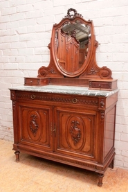 Louis XVI style commode in mahogany