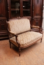 Louis XVI style Sofa in Walnut, France 19th century